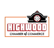 Highwood Chamber of Commerce logo against a black background