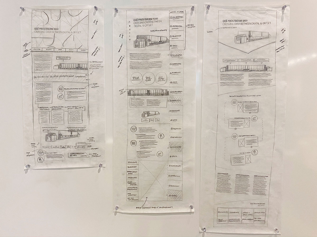 prostream-landing-page-sketches