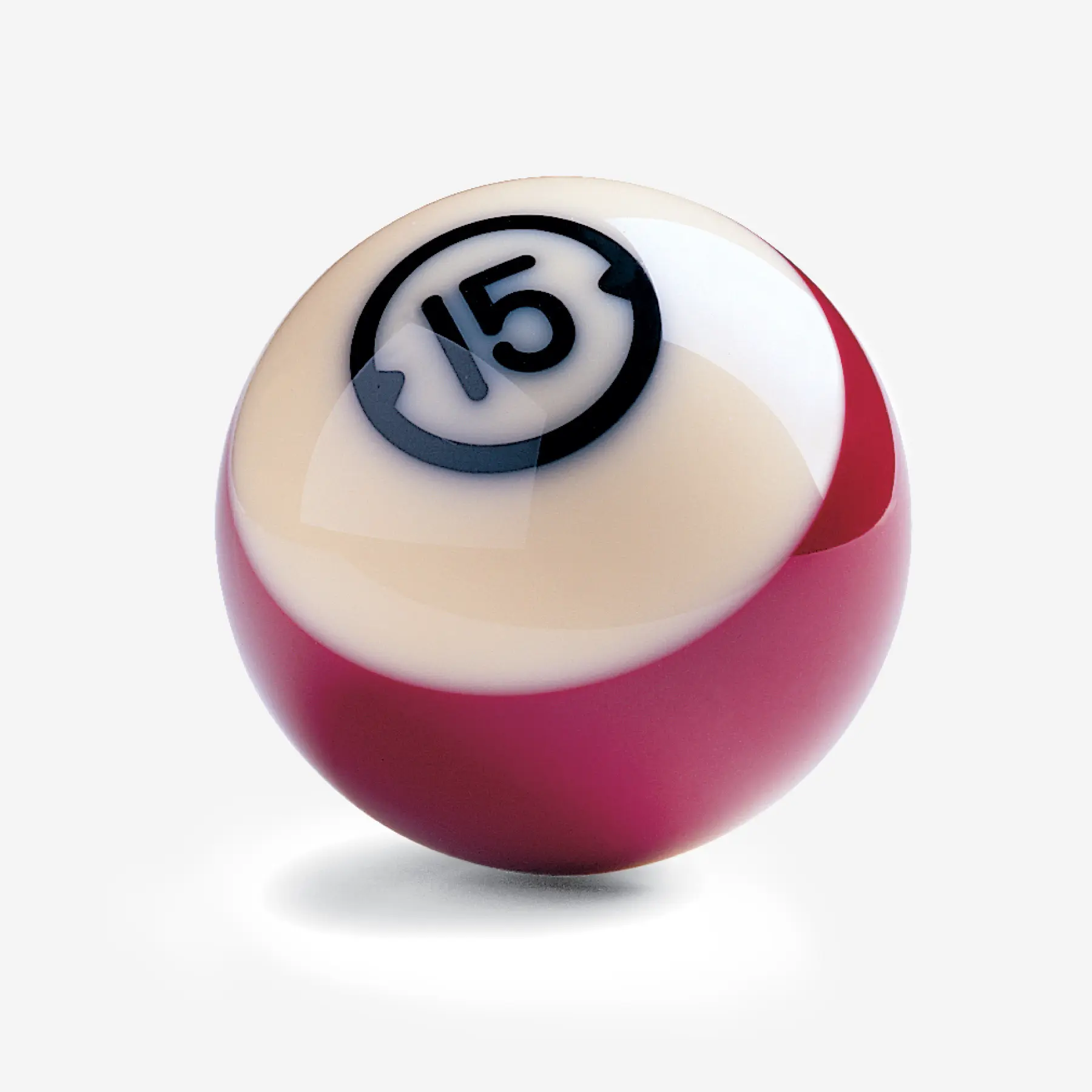 A number 15 pool ball represents our integrated marketing work with Brunswick Billiards.