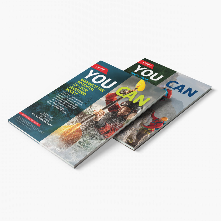 Two magazines stacked on top of each other