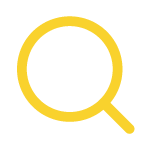Yellow magnifying glass graphic indicating precise search engine optimization