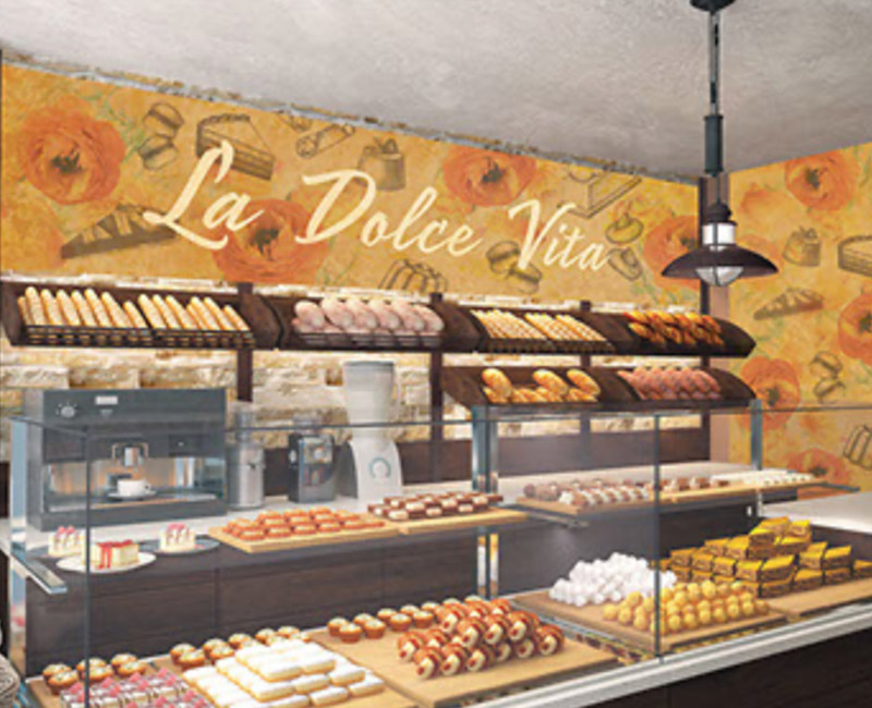 customized bakery wallpaper