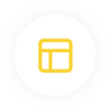 icon of a website diagram on top of a white circle