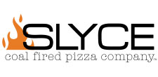 Simple yet effective Slyce coal fired pizza company logo that we created for the brand