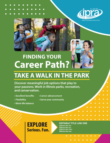 Four flyers from the campaign highlighting the main campaign line and inviting readers to find a career path with IPRA.