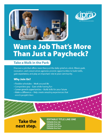 Four flyers from the campaign highlighting the main campaign line and inviting readers to find a career path with IPRA.